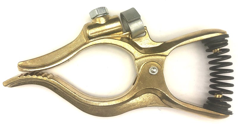 KINGQ 300-Amp T-Style Welding Ground Clamp Brass - Image 1